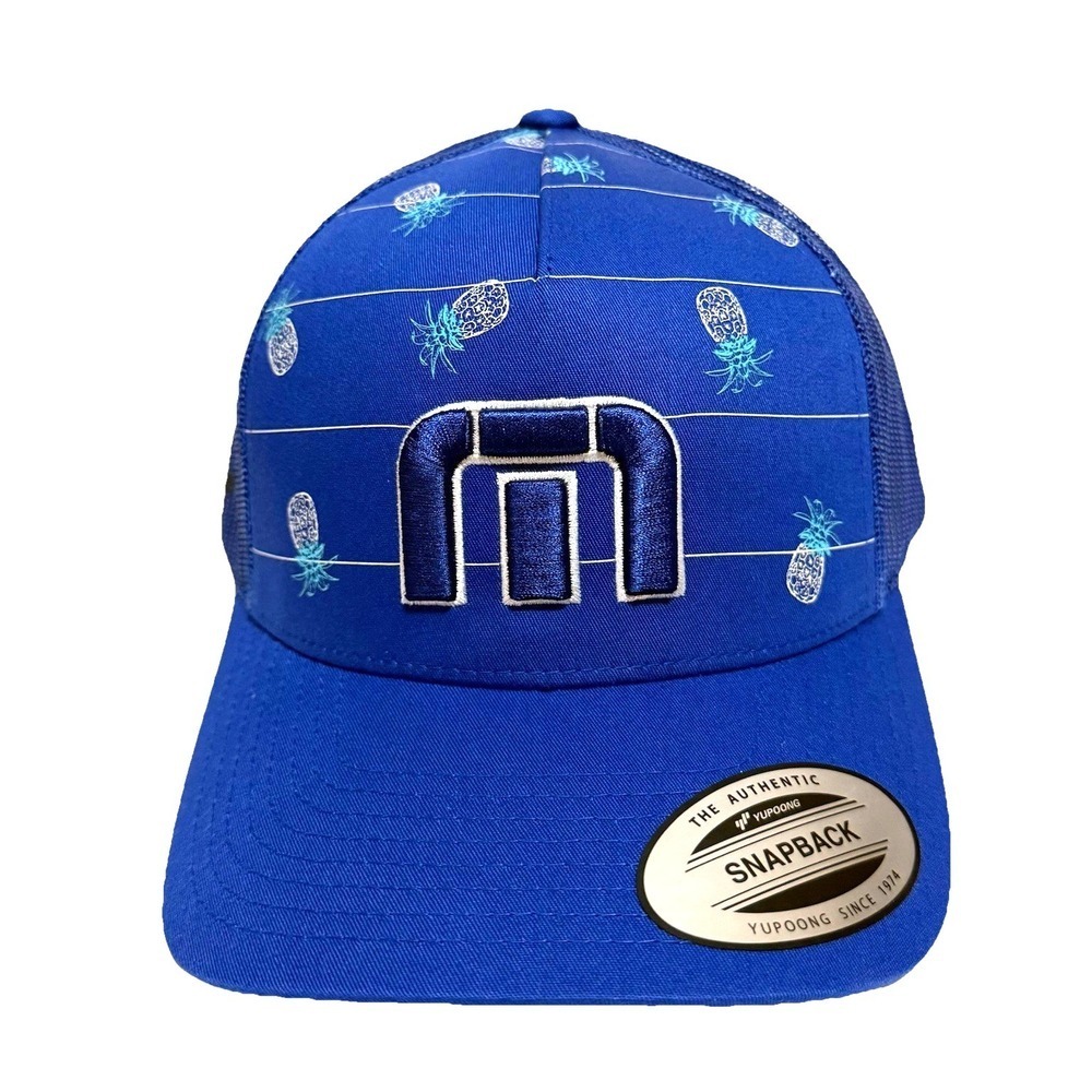 Travis Mathew Golf Hat Big Bend Royal Blue Pineapple Mesh Adjustable Cap